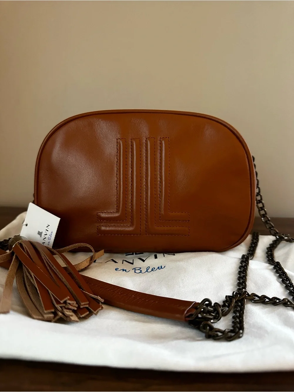 Lanvin En Bleu LL Logo Crossbody NWT